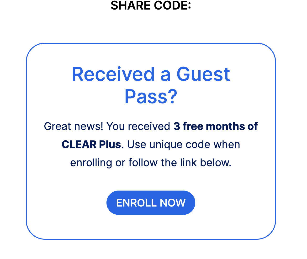 clear guest pass